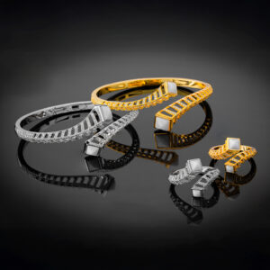 طقم ايطالي مفرغ مع عاج طبيعي