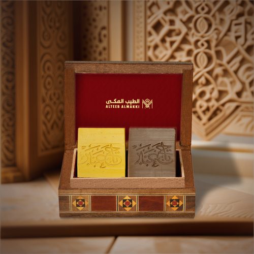 Laurel soap box made of mosaic wood 1